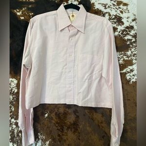 Vintage Pink American Embassy Rework Crop